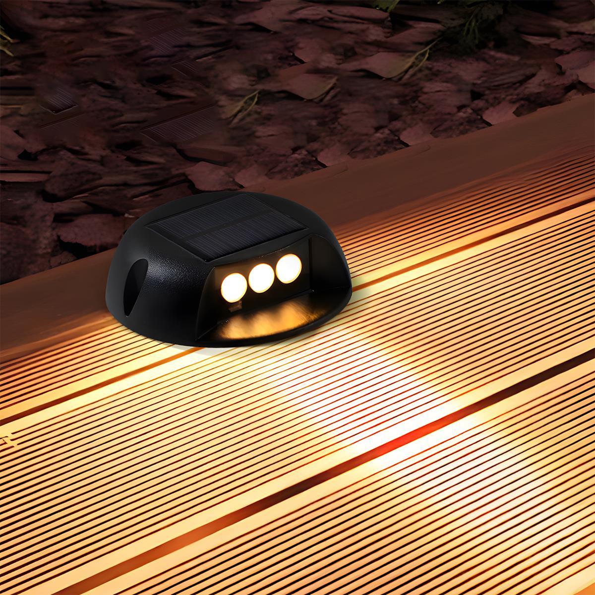 Solar Outdoor Waterproof RGB LED Step Deck Lights Star Stairs - Flyachilles