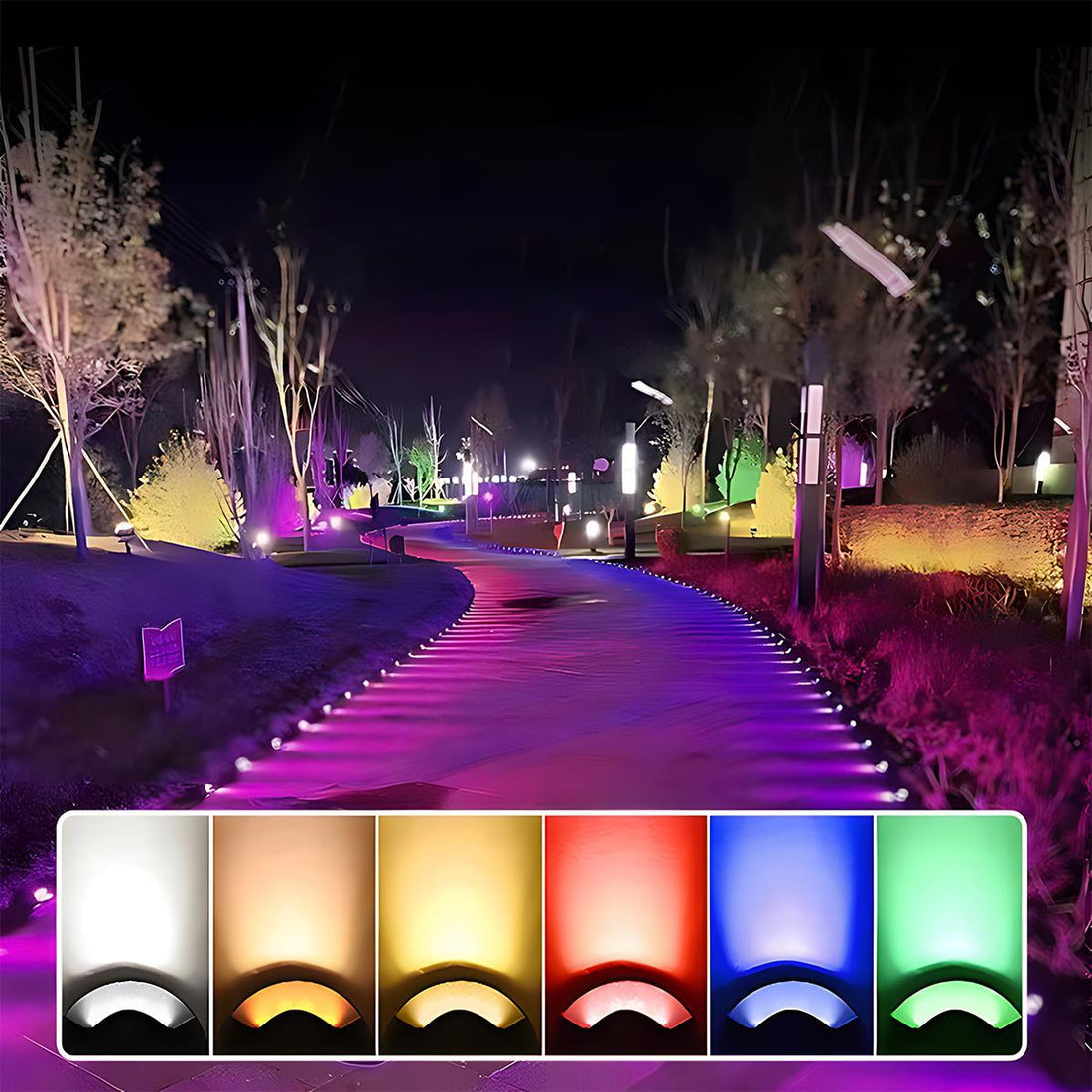 Solar Outdoor Waterproof RGB LED Step Deck Lights Star Stairs - Flyachilles