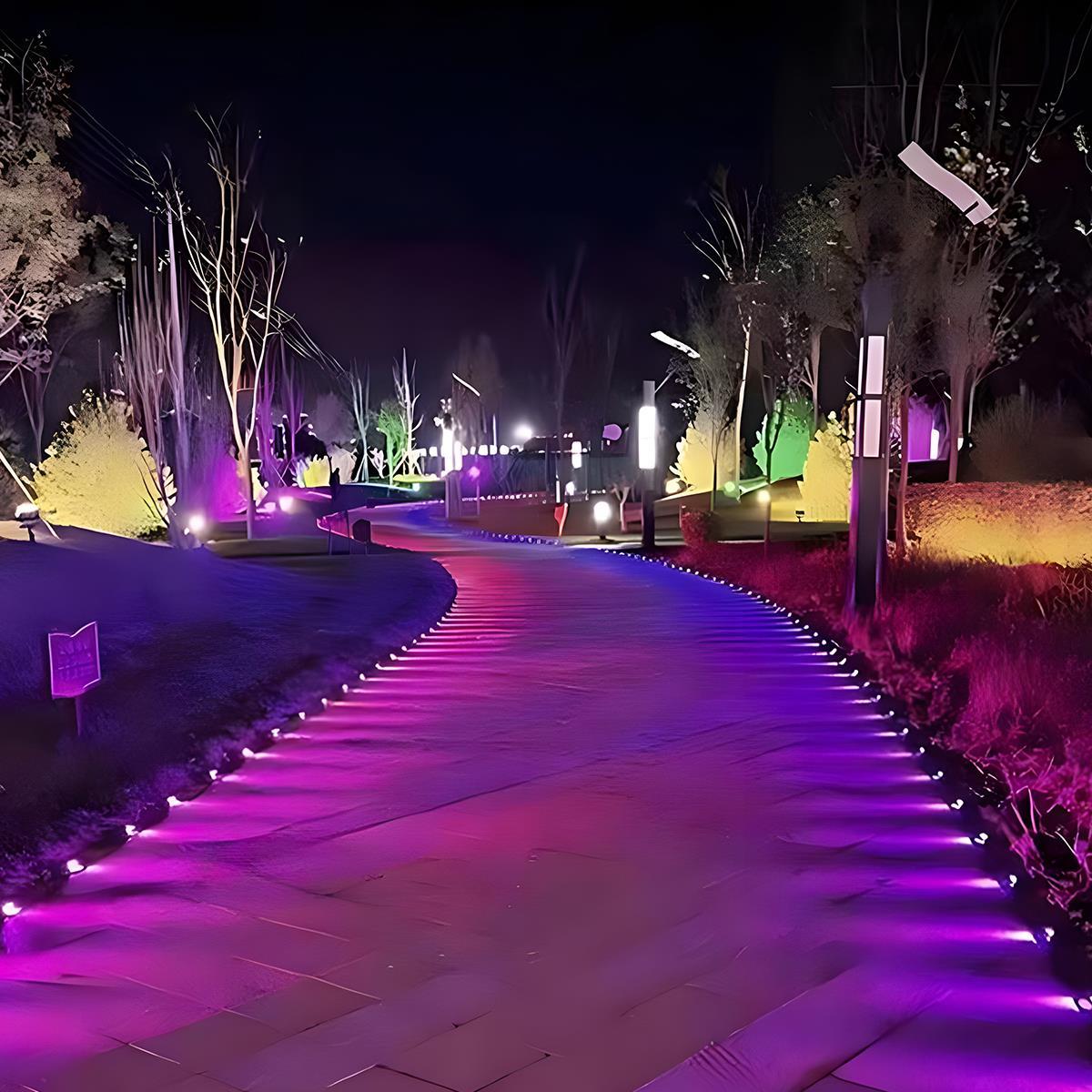 Solar Outdoor Waterproof RGB LED Step Deck Lights Star Stairs - Flyachilles