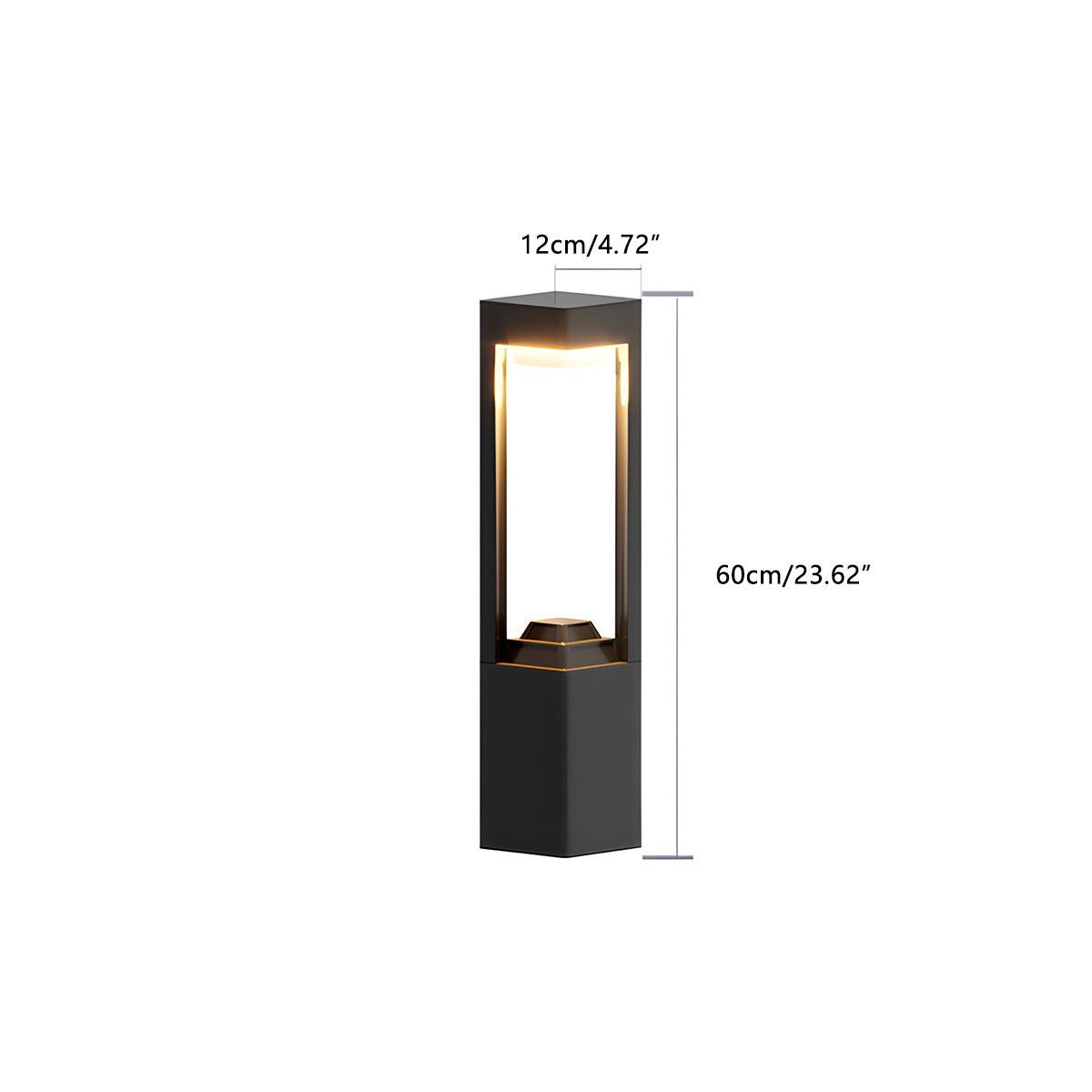 Waterproof Rectangular Frame LED Outdoor Post & Column Lights ...
