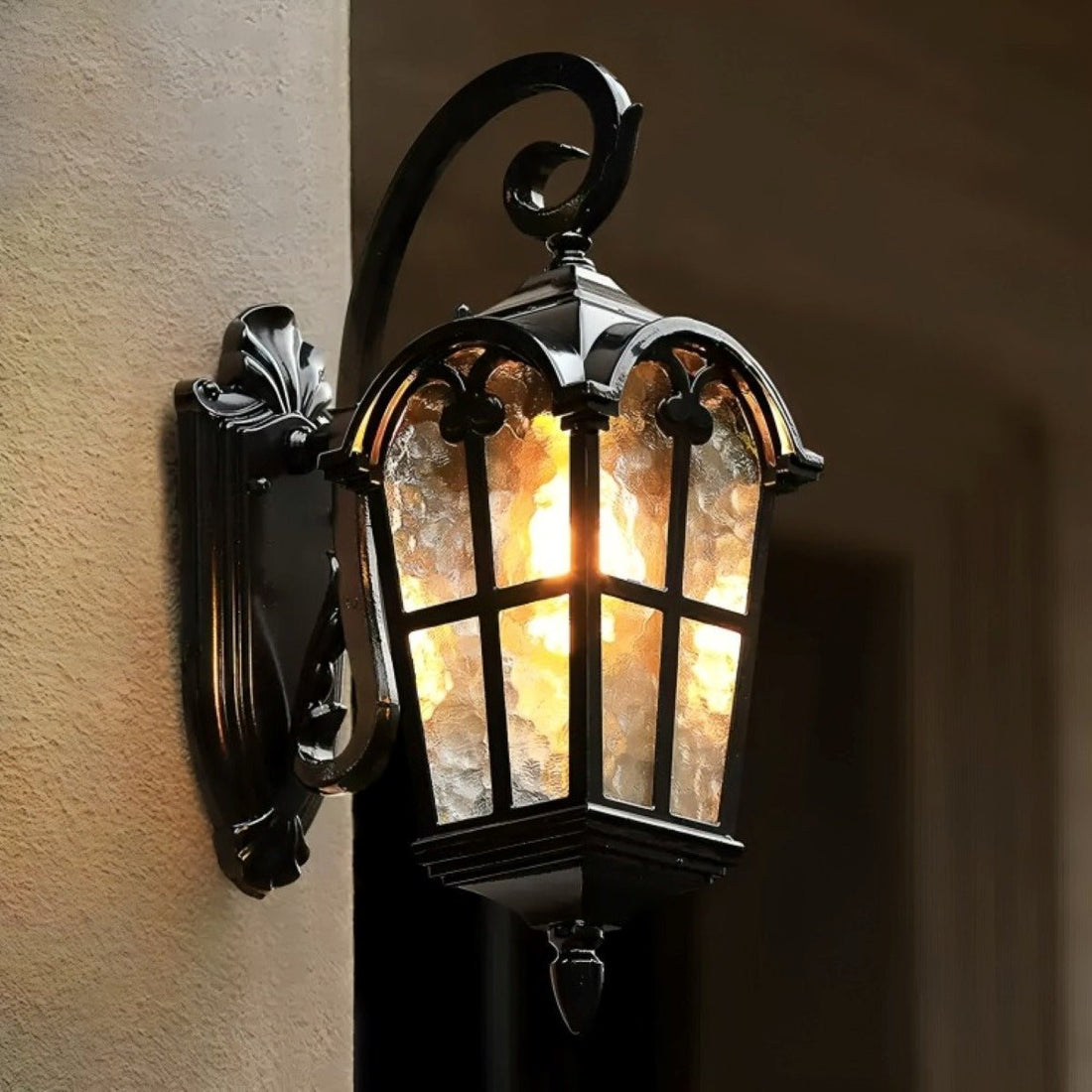Solar Rustic Ancient Rome Cross Waterproof Outdoor LED Porch Wall Light - Flyachilles