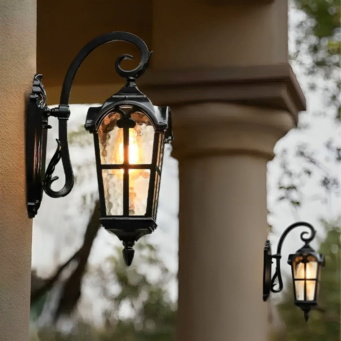 Solar Rustic Ancient Rome Cross Waterproof Outdoor LED Porch Wall Light - Flyachilles