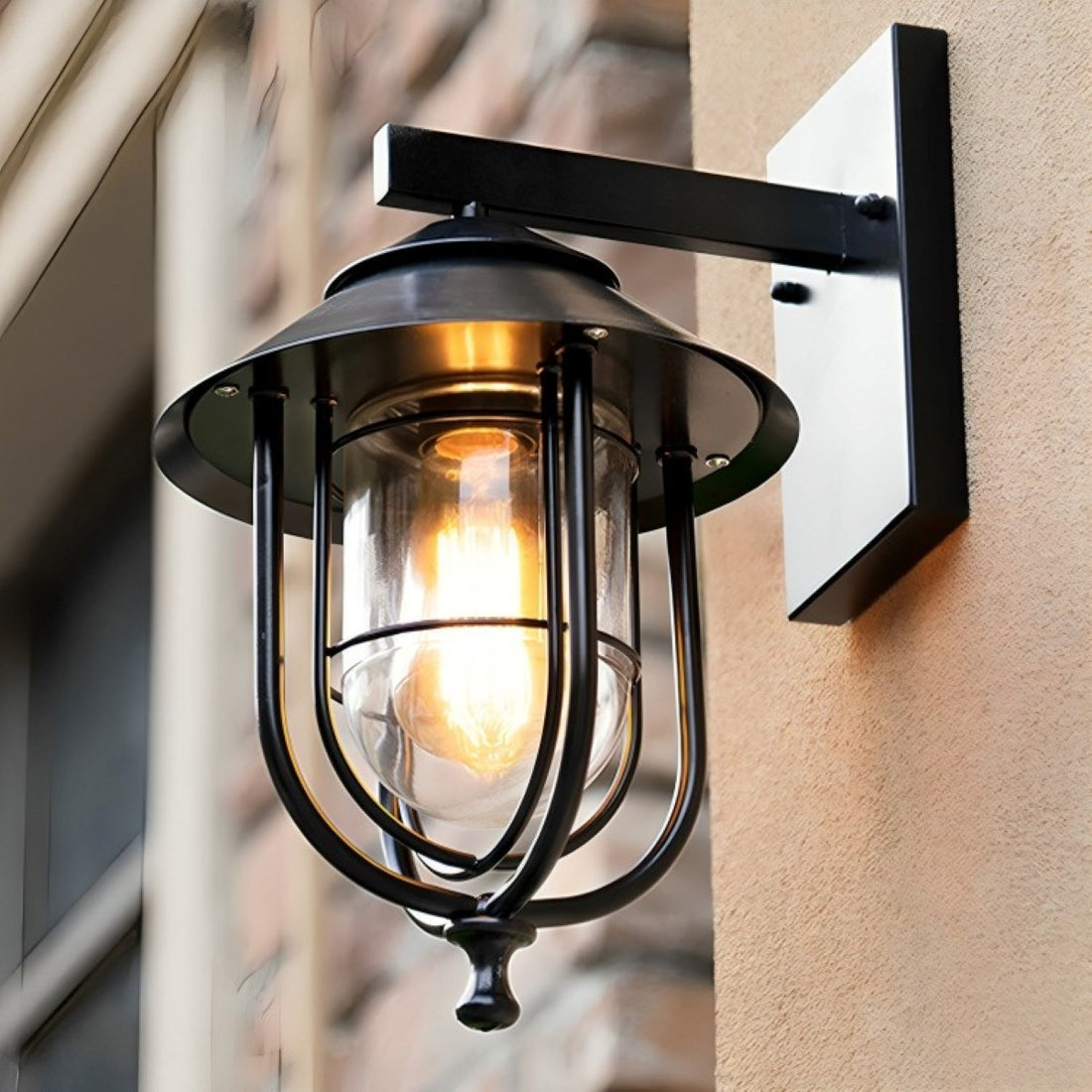 Solar Rustic Birdcage Waterproof Outdoor LED Porch Wall Light - Flyachilles