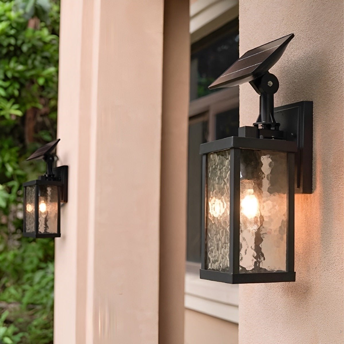 Solar Rustic Rectangular Waterproof Outdoor LED Porch Wall Lights - Flyachilles