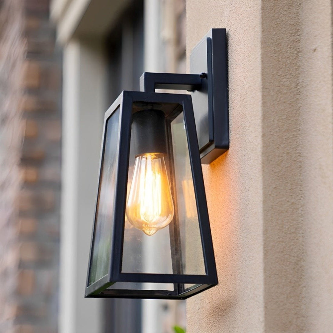 Solar Rustic Trapezoid Waterproof Outdoor LED Porch Wall Light - Flyachilles