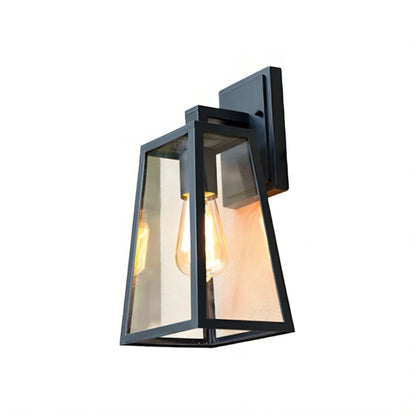 Solar Rustic Trapezoid Waterproof Outdoor LED Porch Wall Light - Flyachilles