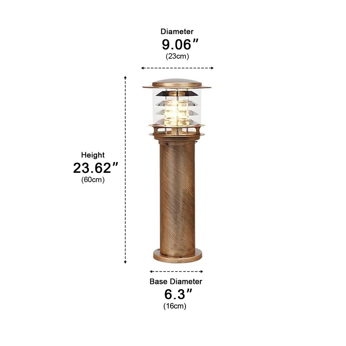 Solar Waterproof Cylinder LED Outdoor Landscape Lighting - Flyachilles