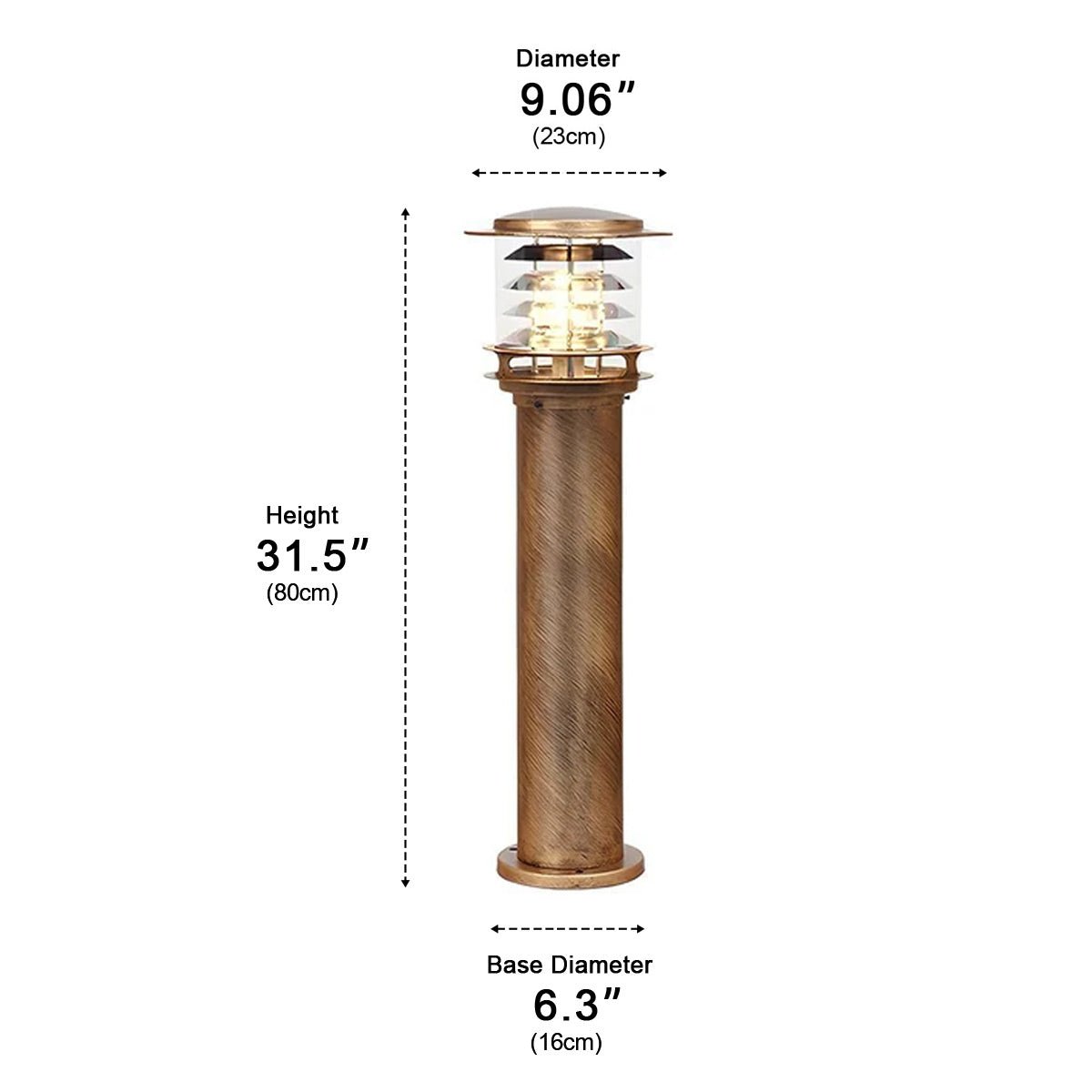 Solar Waterproof Cylinder LED Outdoor Landscape Lighting - Flyachilles