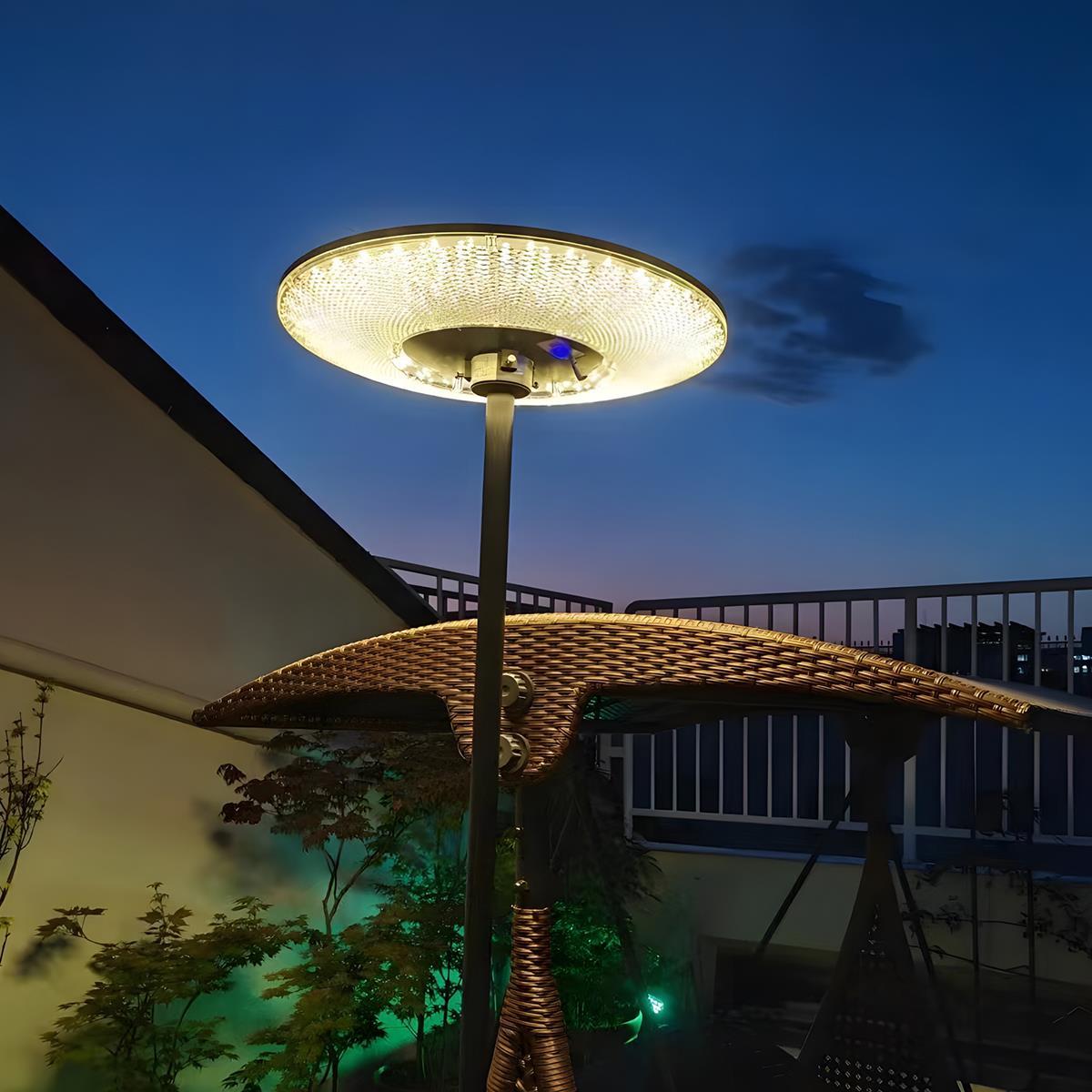 Solar Waterproof Dish Moving & Lifting Outdoor LED Floor Lamps Up