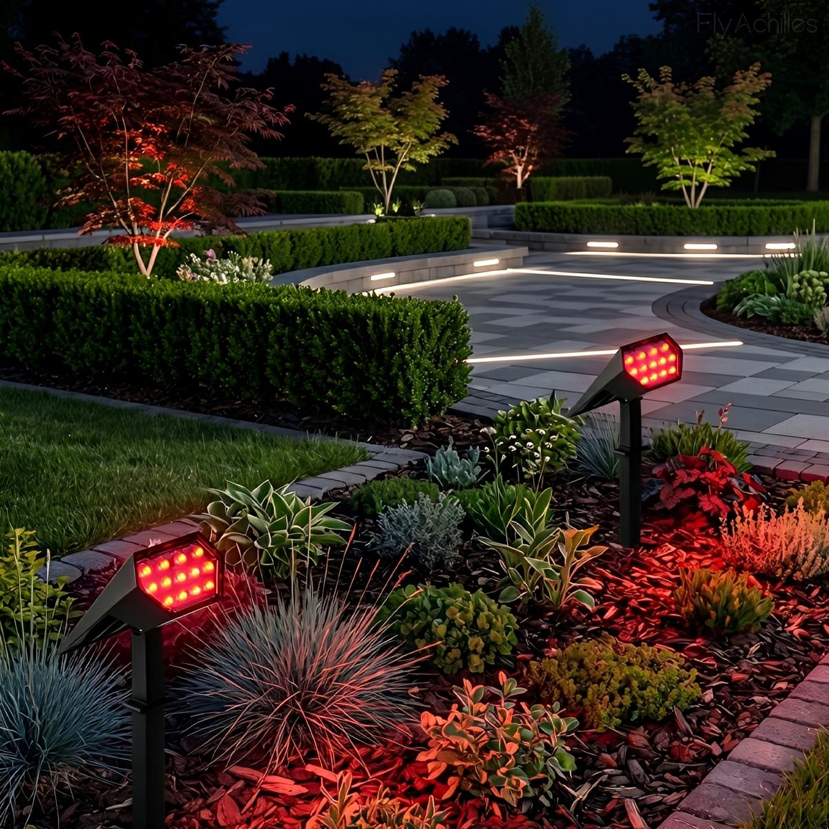 Solar Waterproof IP65 Outdoor LED Spot Light Landscape Lighting - Flyachilles