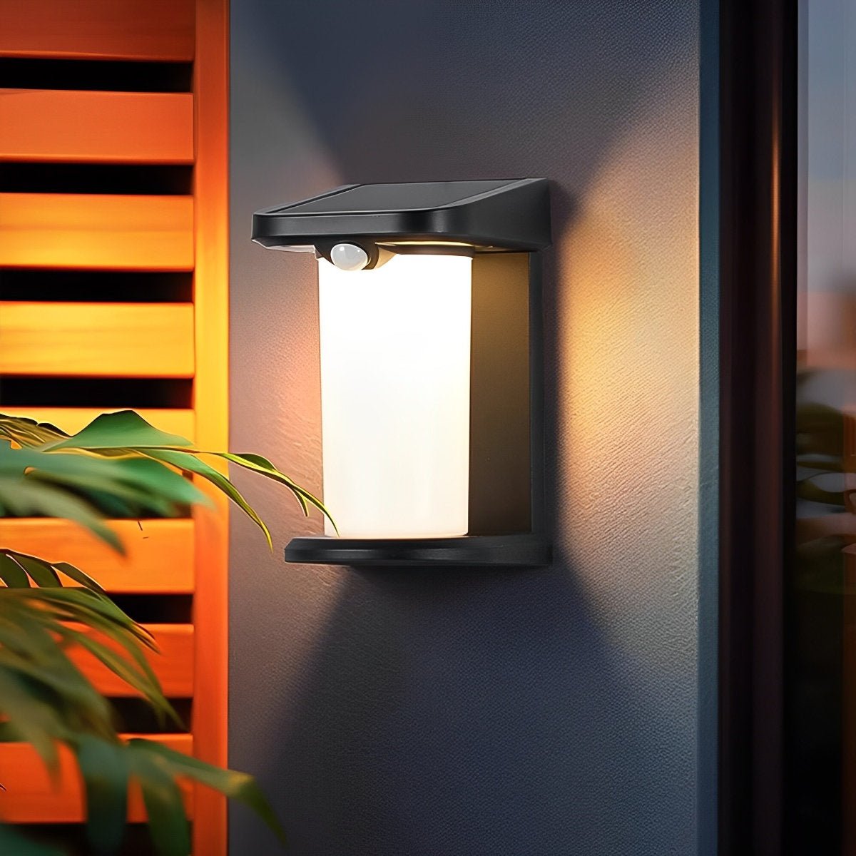 Sensor Sconce Modern Minimalist Solar Waterproof LED Motion Sensor Outdoor Wall ...