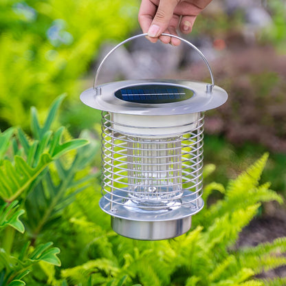 Solar Waterproof LED Outdoor Mosquito Bug Zapper Killer Hanging Lantern Rechargeable - Flyachilles