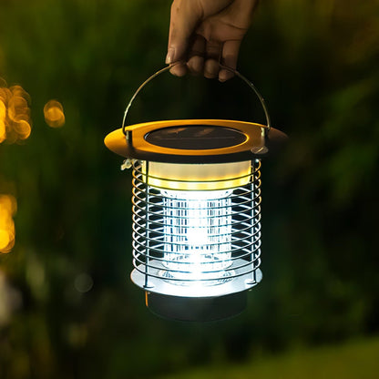 Solar Waterproof LED Outdoor Mosquito Bug Zapper Killer Hanging Lantern Rechargeable - Flyachilles