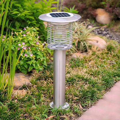 Solar Waterproof LED Outdoor Mosquito Bug Zapper Killer Lawn Pillar Lights - Flyachilles