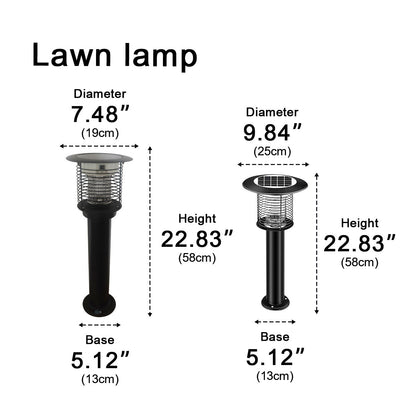 Solar Waterproof LED Outdoor Mosquito Bug Zapper Killer Lawn Pillar Lights - Flyachilles