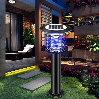 Solar Waterproof LED Outdoor Mosquito Bug Zapper Killer Lawn Pillar Lights - Flyachilles