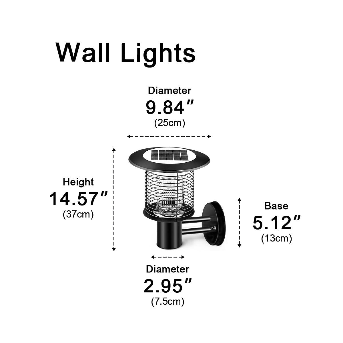Solar Waterproof LED Outdoor Mosquito Bug Zapper Killer Wall Lights Rechargeable - Flyachilles