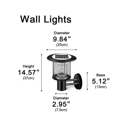 Solar Waterproof LED Outdoor Mosquito Bug Zapper Killer Wall Lights Rechargeable - Flyachilles
