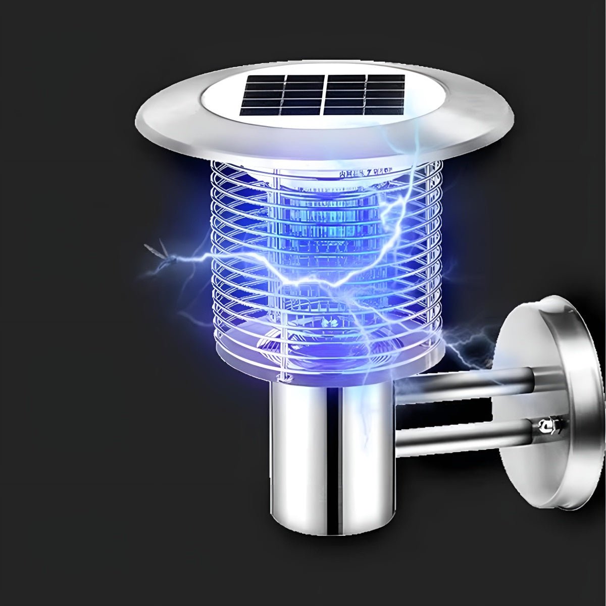Solar Waterproof LED Outdoor Mosquito Bug Zapper Killer Wall Lights Rechargeable - Flyachilles