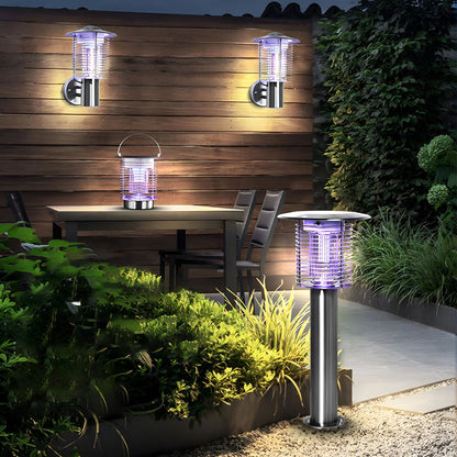 Solar Waterproof LED Outdoor Mosquito Bug Zapper Killer Wall Lights Rechargeable - Flyachilles