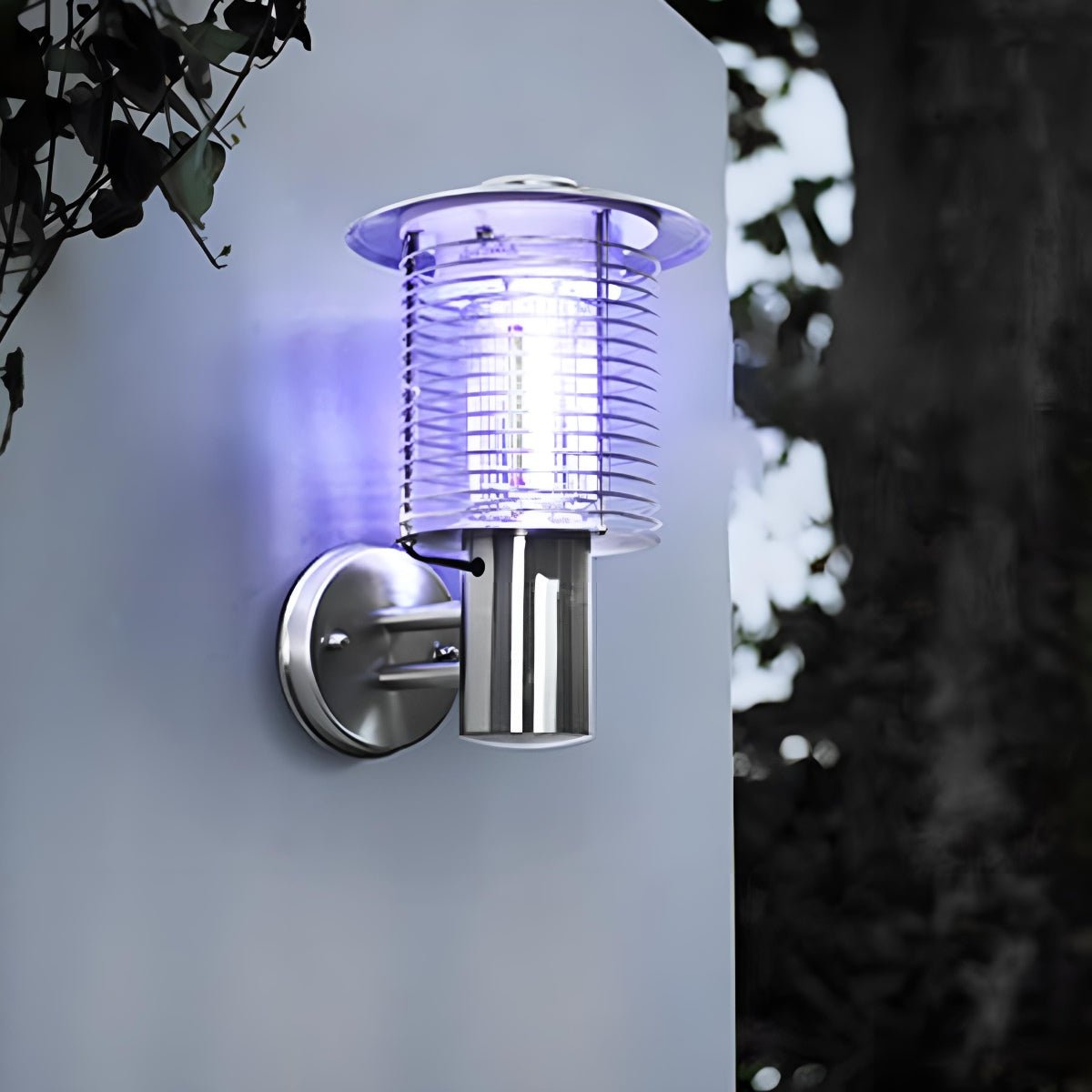 Solar Waterproof LED Outdoor Mosquito Bug Zapper Killer Wall Lights Rechargeable - Flyachilles