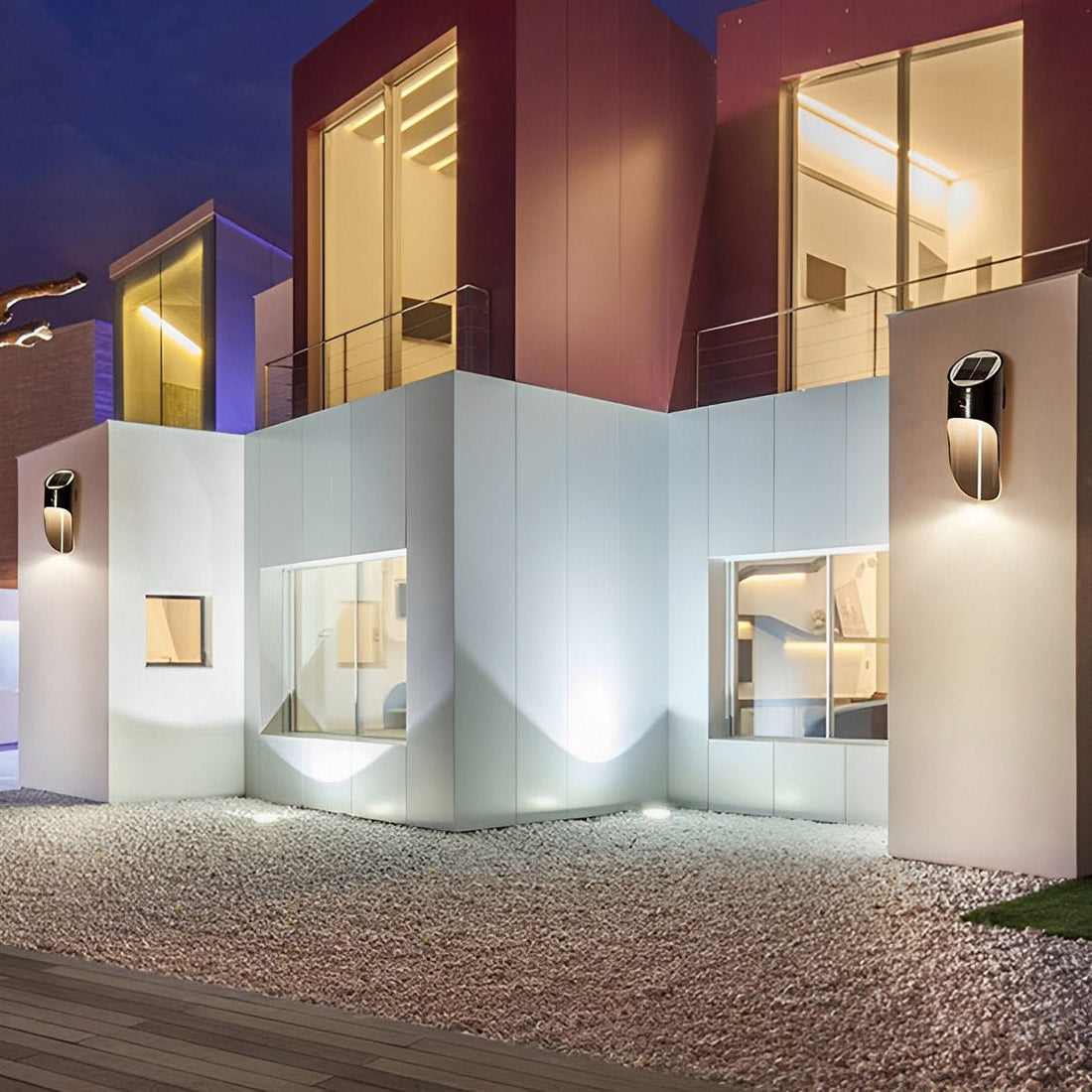 Solar Waterproof Modern Sensor Mode Outdoor Porch LED Wall Lights - Flyachilles
