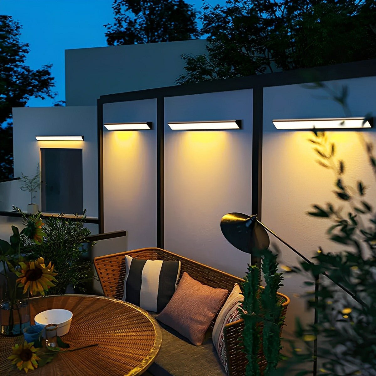 Solar Waterproof Outdoor LED Strip Lights Porch Light Exterior Wall Lights - Flyachilles