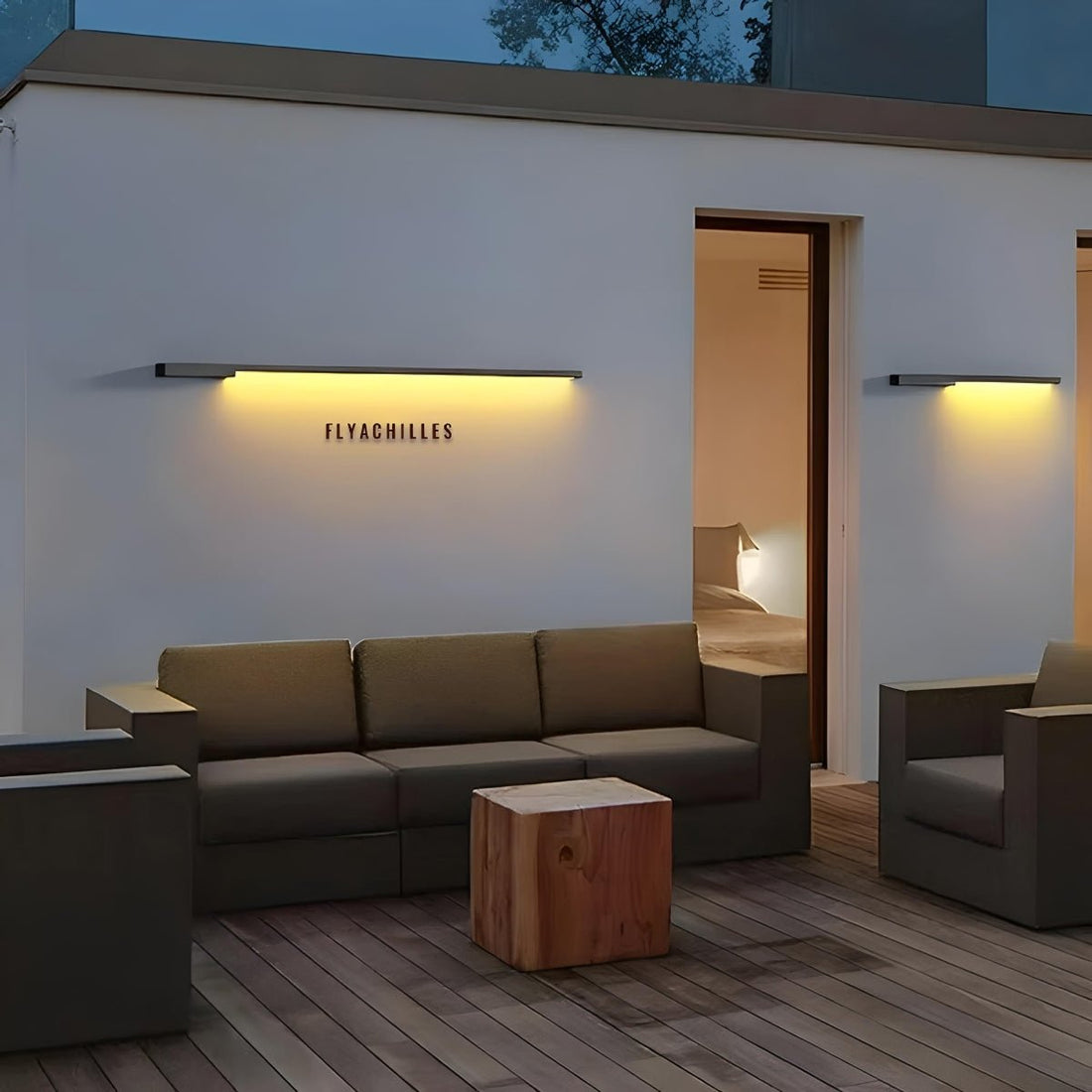 Solar Waterproof Outdoor Long Light Strip LED Exterior Wall Lights - Flyachilles