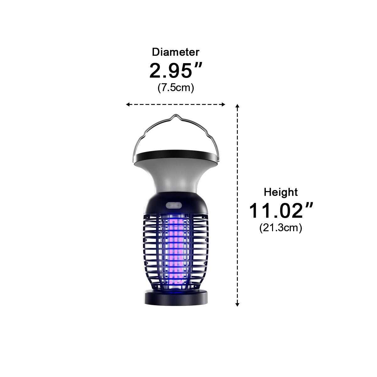 Solar Waterproof Outdoor Mosquito Bug Zapper Killer LED Hanging Lantern Lights - Flyachilles