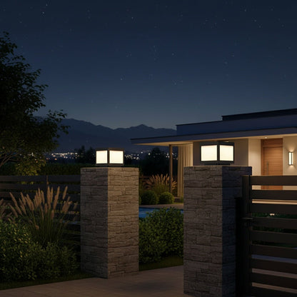 Solar Waterproof Post Cap Aluminum Column Pedestal Light - Flyachilles