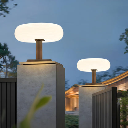 Solar Waterproof Round Removable LED Outdoor Post Lights - Free Installation - Flyachilles