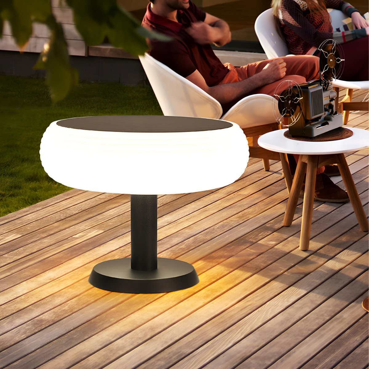 Solar Waterproof Round Removable LED Outdoor Post Lights - Free Installation - Flyachilles