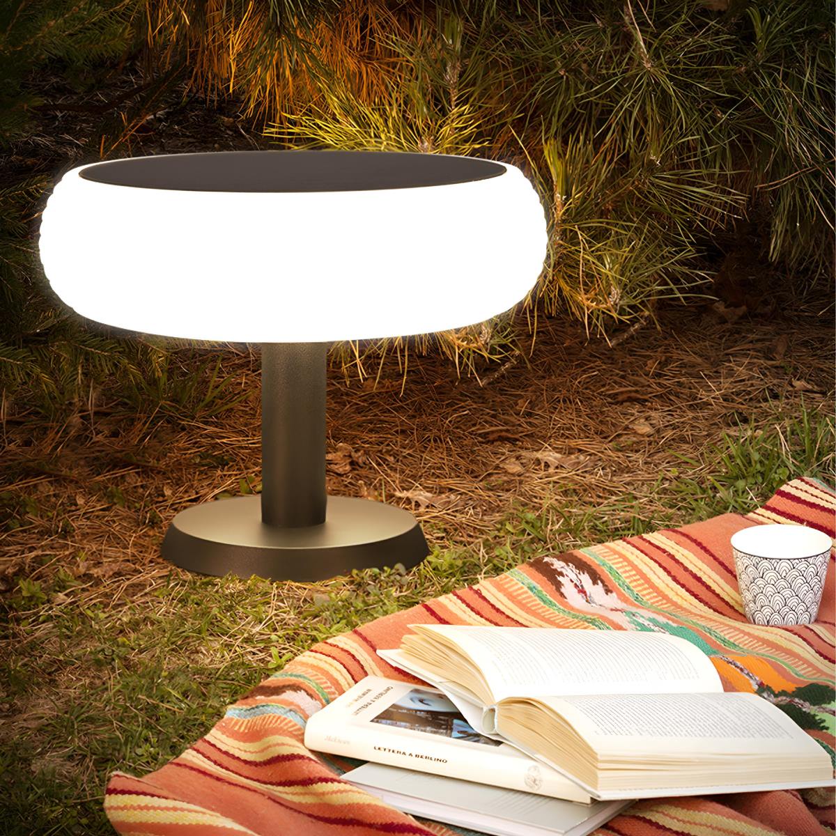 Solar Waterproof Round Removable LED Outdoor Post Lights - Free Installation - Flyachilles