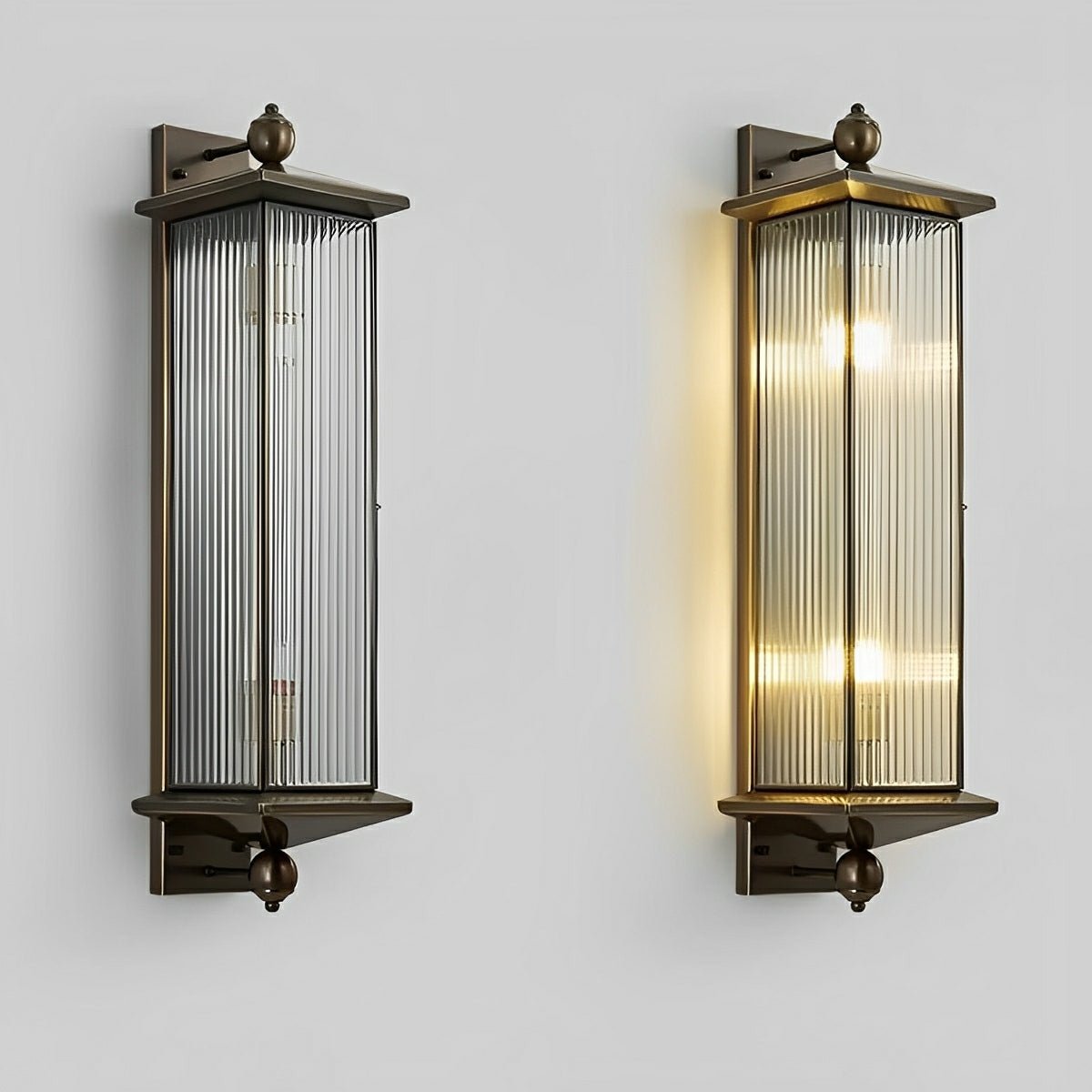 Solar Waterproof Rustic Copper Outdoor LED Porch Wall Lights - Flyachilles