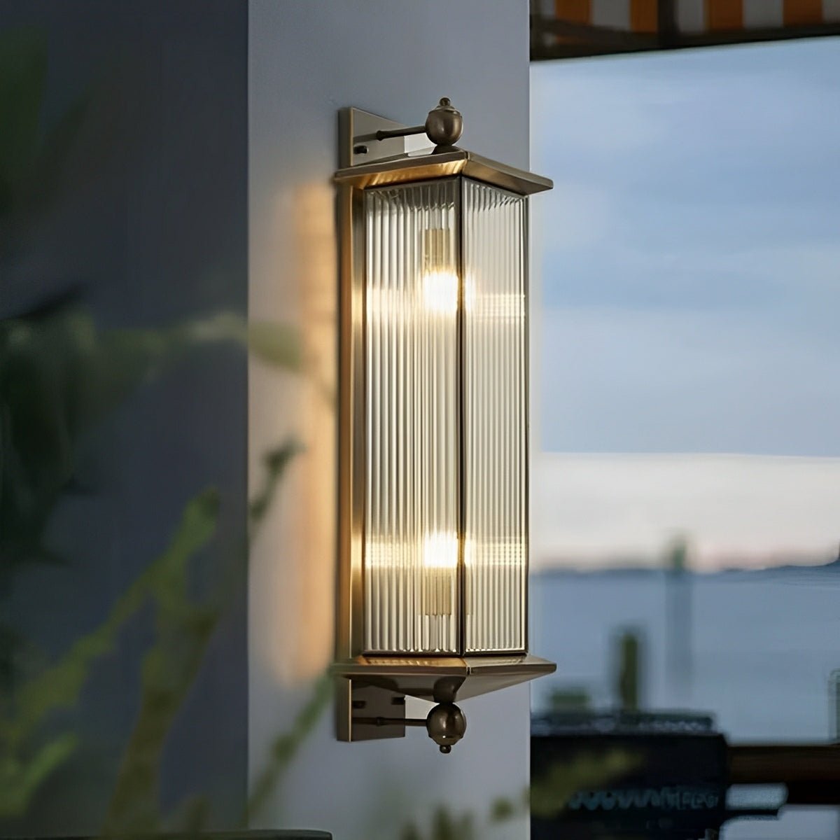 Solar Waterproof Rustic Copper Outdoor LED Porch Wall Lights - Flyachilles