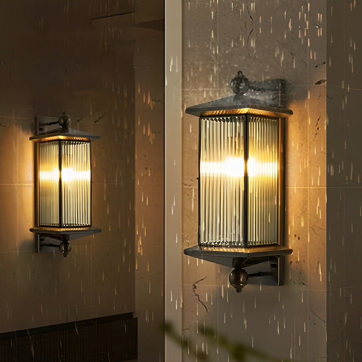 Solar Waterproof Rustic Copper Outdoor LED Porch Wall Lights - Flyachilles