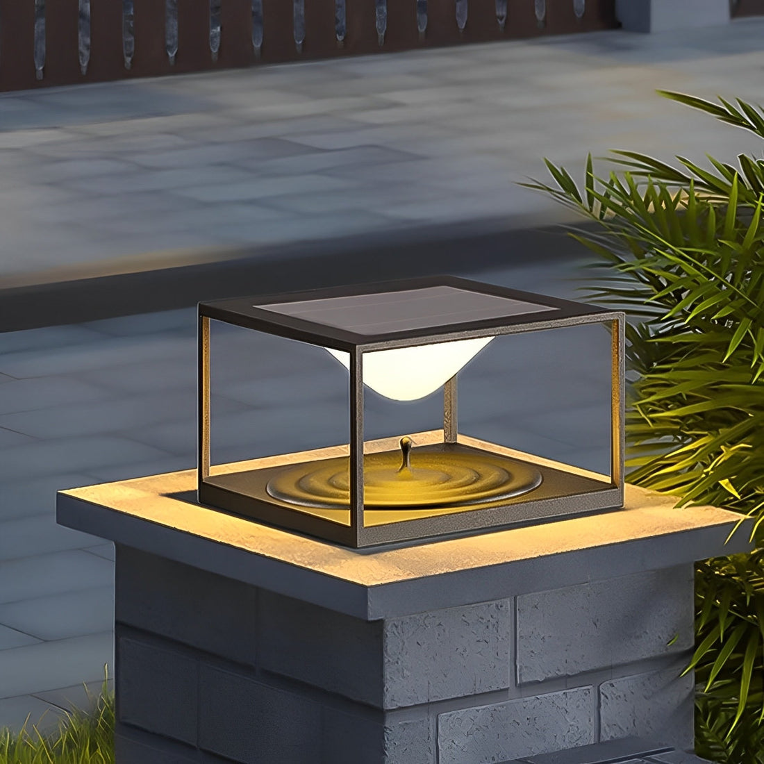Solar Waterproof Square Dripping LED Outdoor Post Lights - Flyachilles