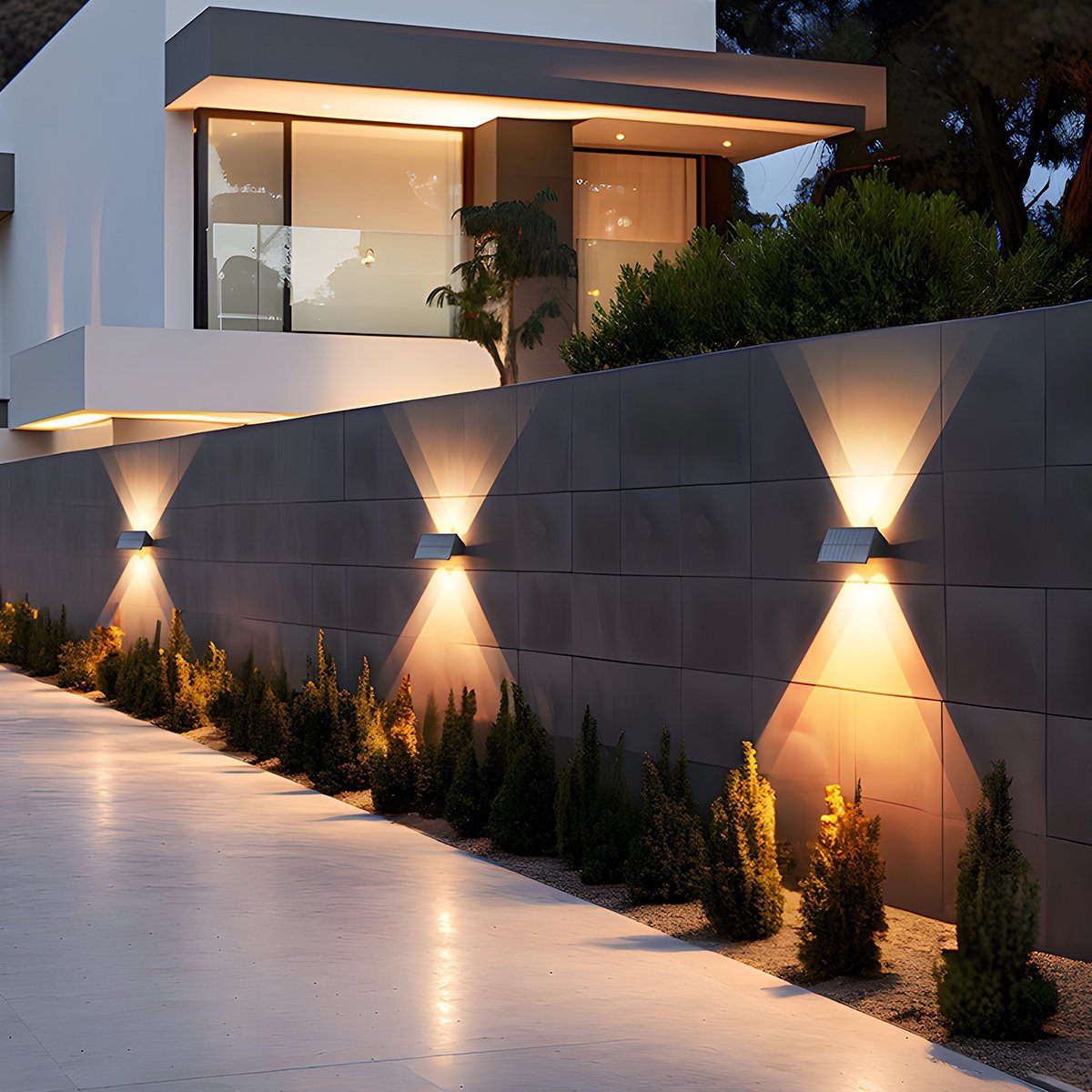 Solar Waterproof Up and Down LED Outdoor Wall Sconces - Flyachilles