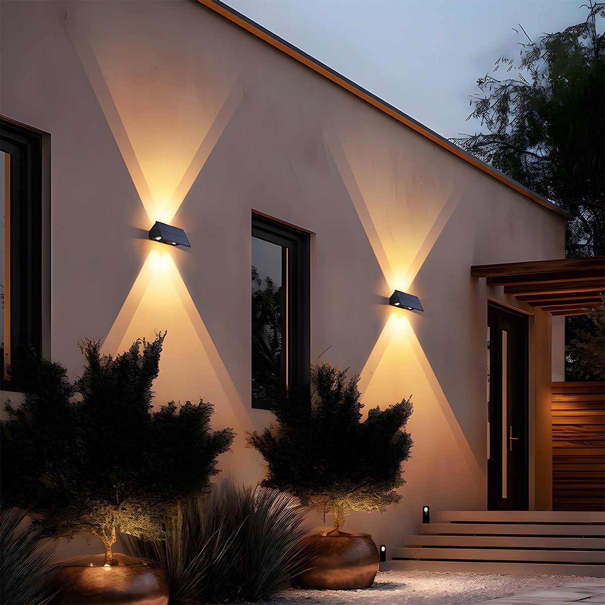 Solar Waterproof Up and Down LED Outdoor Wall Sconces - Flyachilles