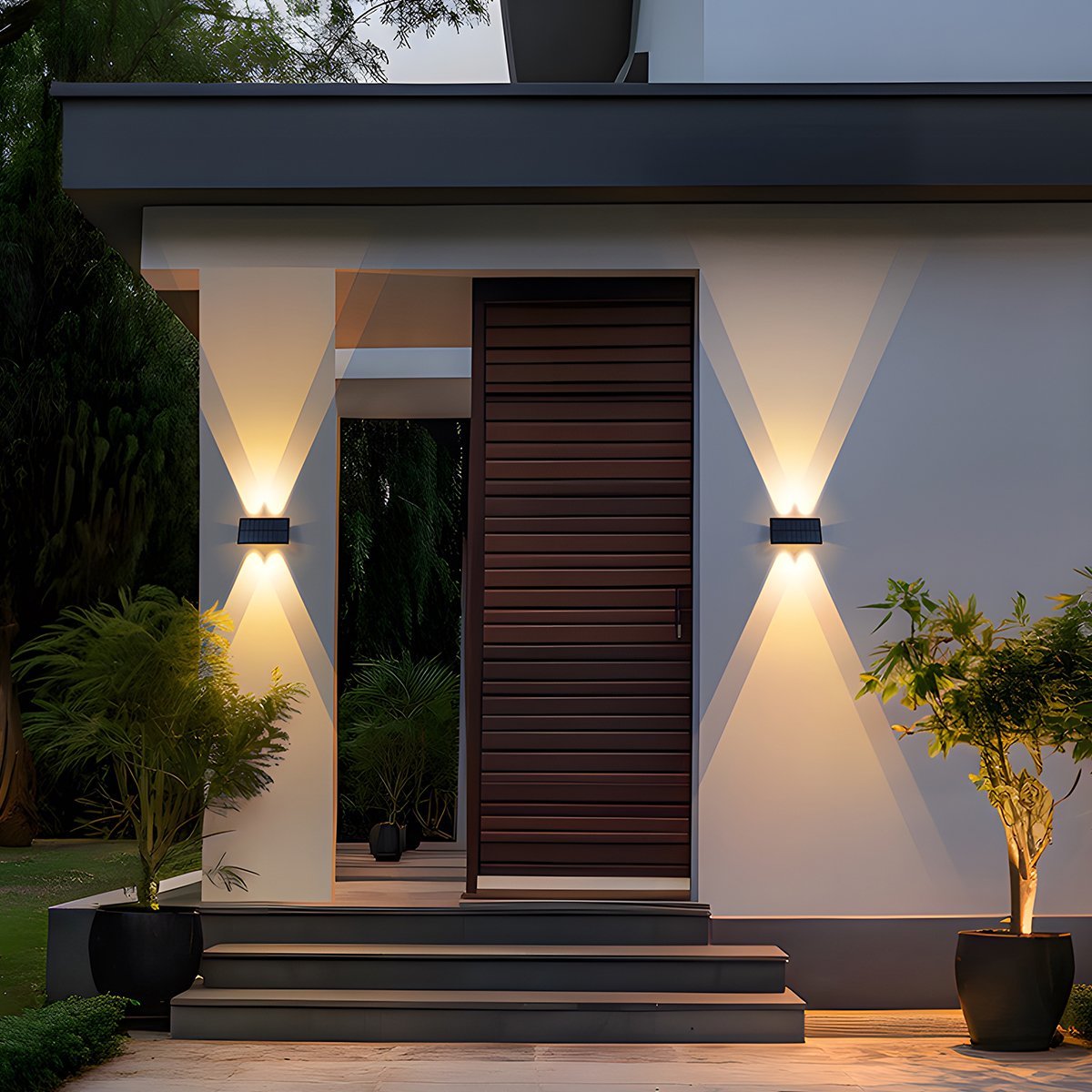 Solar Waterproof Up and Down LED Outdoor Wall Sconces - Flyachilles