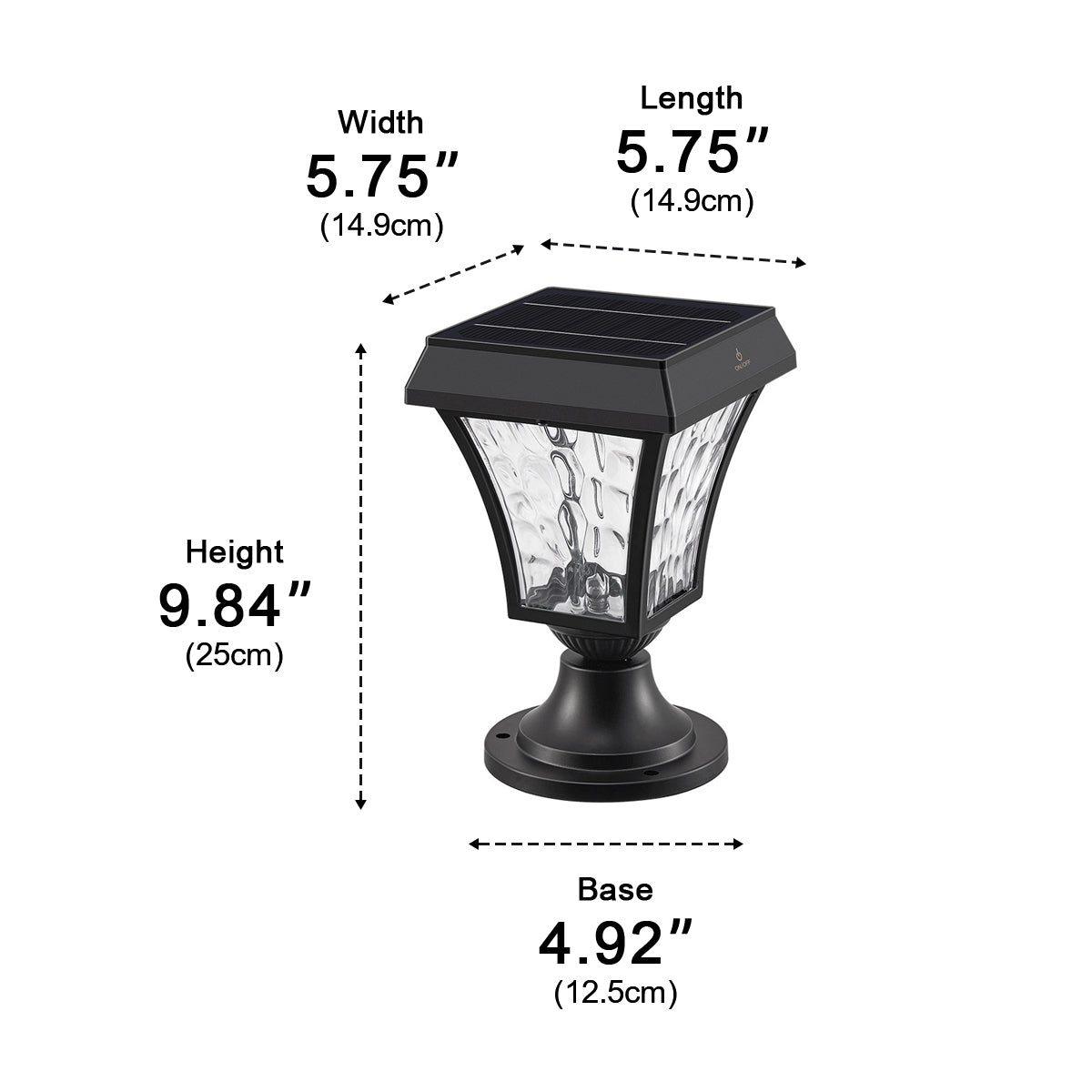 Solar Waterproof Water Wave Lampshade LED Outdoor Post Lights - Flyachilles