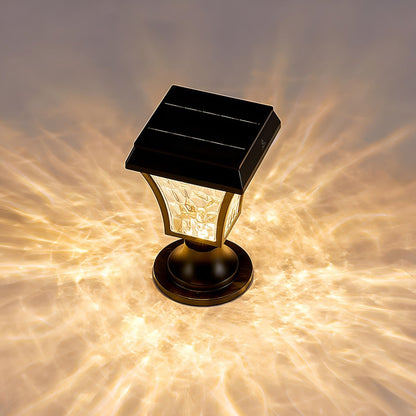 Solar Waterproof Water Wave Lampshade LED Outdoor Post Lights - Flyachilles
