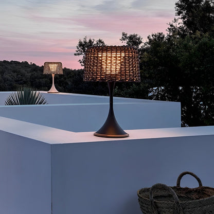 Solar Waterproof Weave Shade LED Outdoor Floor Lamp - Flyachilles