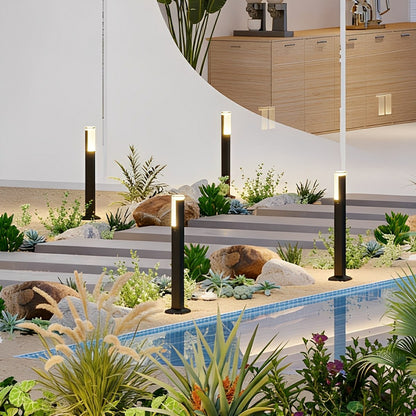 Square Column Modern LED Outdoor Pathway Lights - Flyachilles