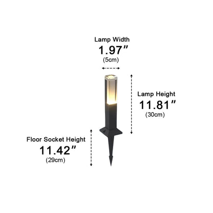Square Column Modern LED Outdoor Pathway Lights - Flyachilles