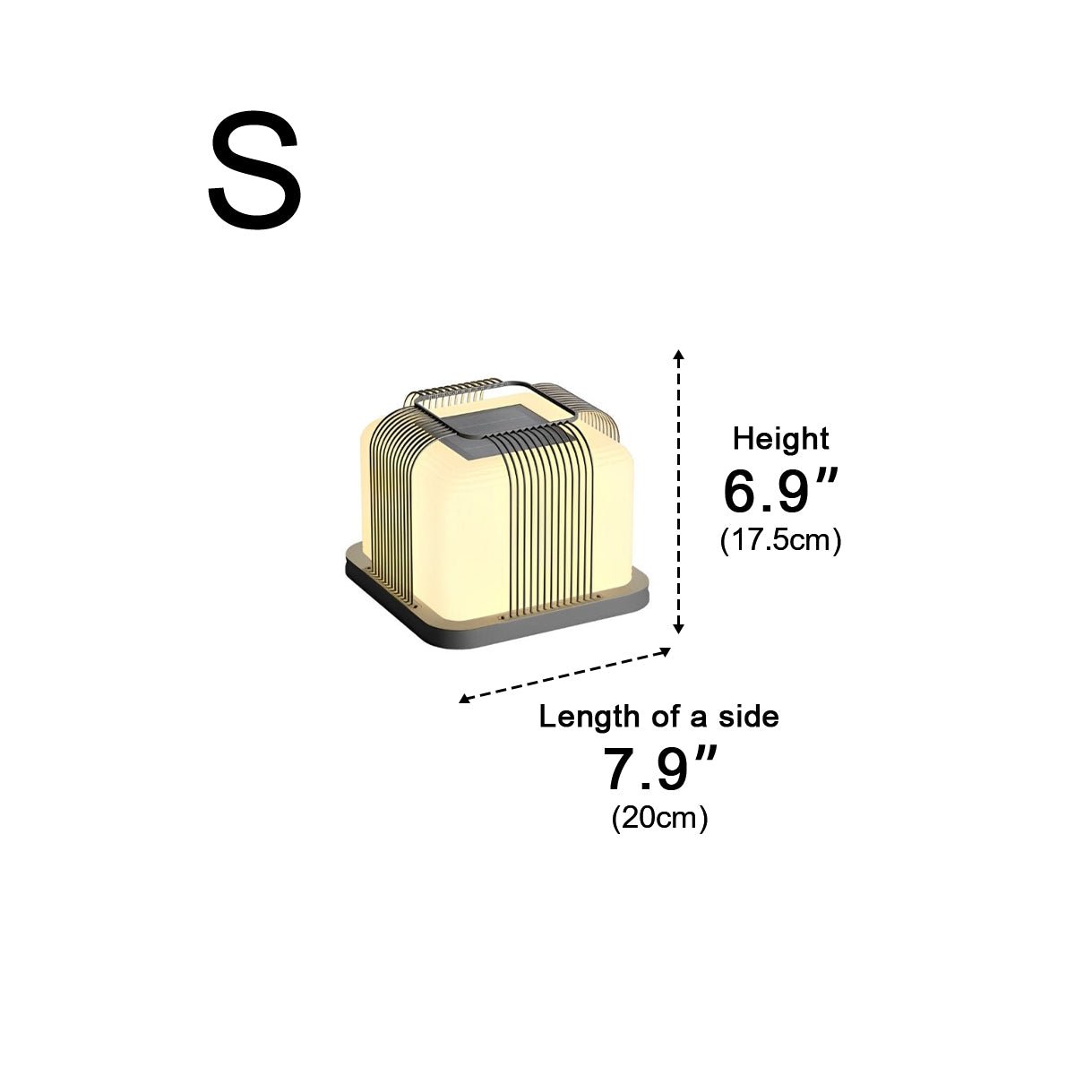 Square Creative LED Waterproof PE Shade Modern Solar Fence Post Lights - Flyachilles