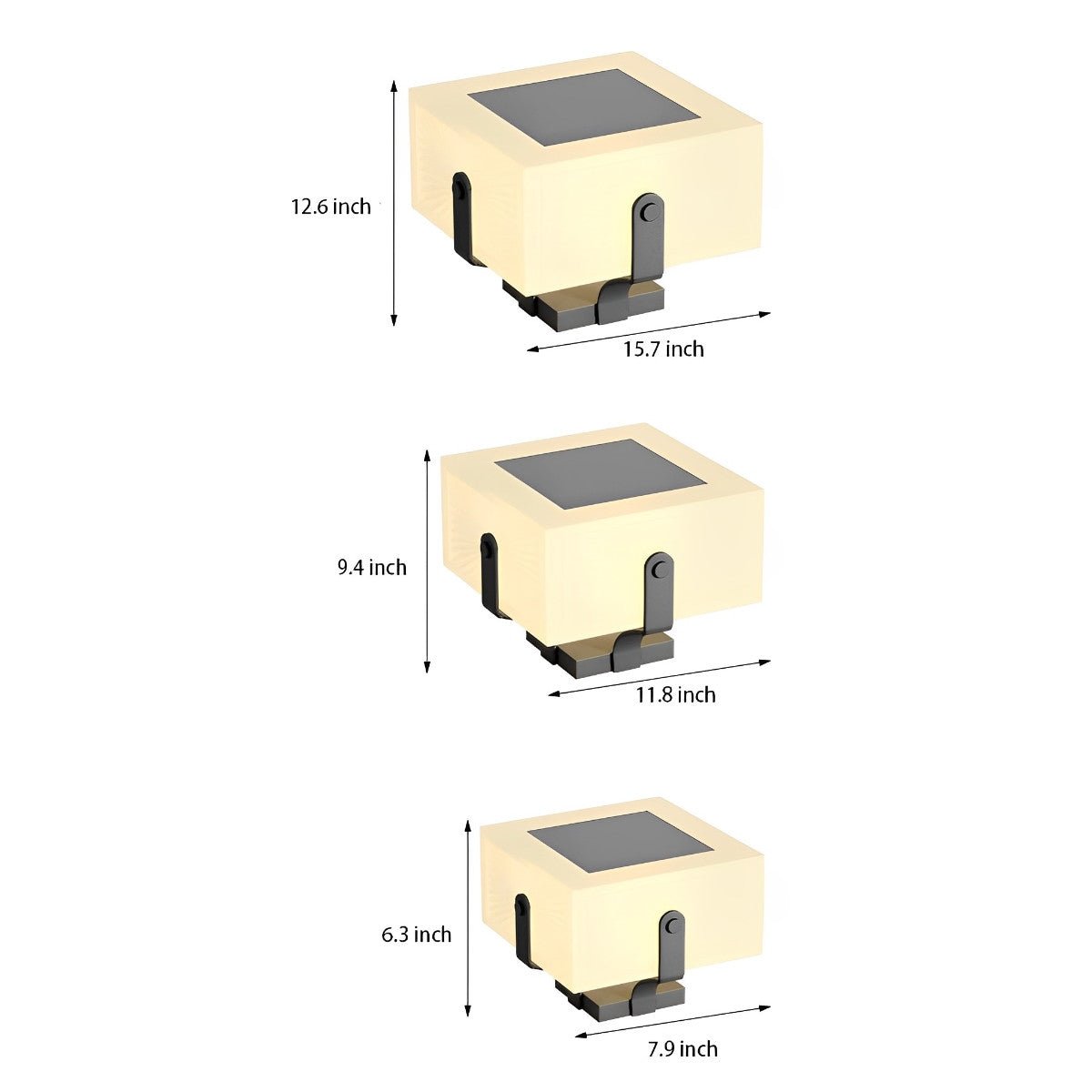 Square IP65 Waterproof LED Creative Modern Solar Fence Post Lights - Flyachilles