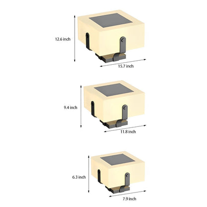 Square IP65 Waterproof LED Creative Modern Solar Fence Post Lights - Flyachilles