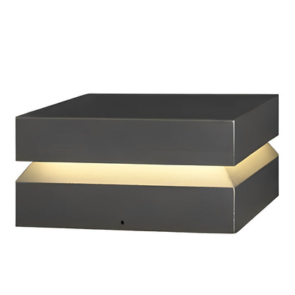 Square LED 16w Waterproof Black Modern Solar Post Caps Lights - Flyachilles