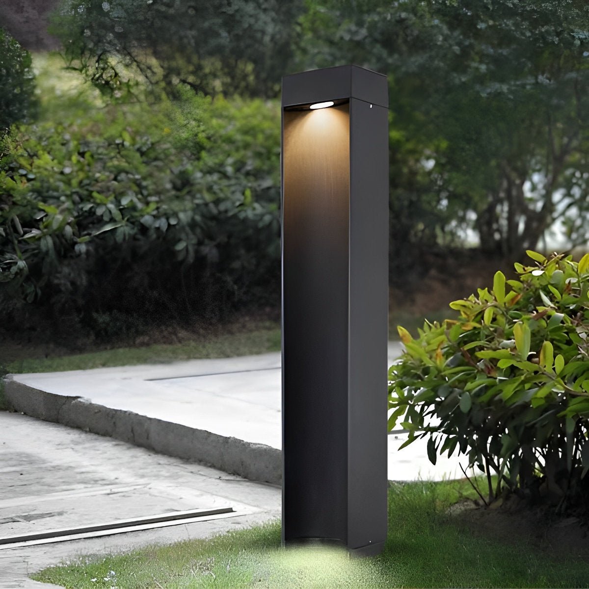 Square LED Waterproof Black Modern Outdoor Lawn Light Path Lights - Flyachilles